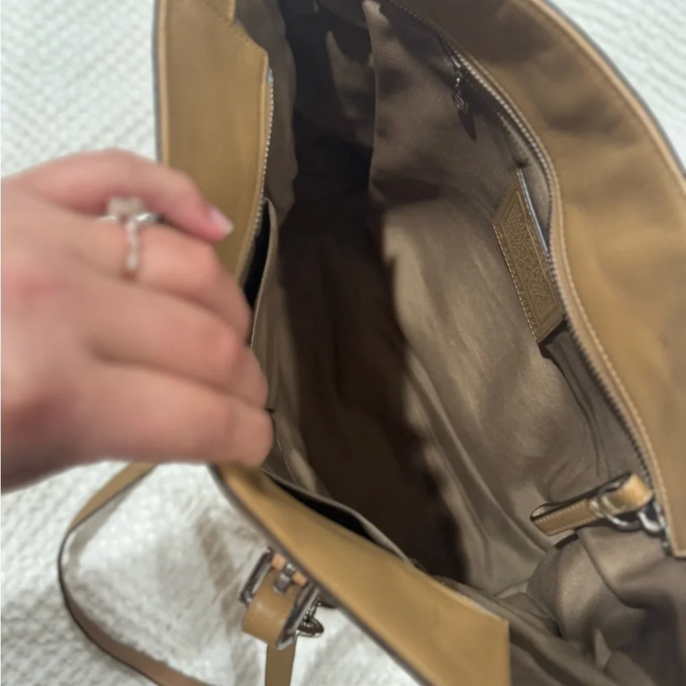 Coach Tan Leather Tote Bag